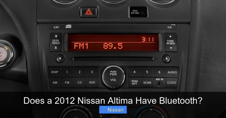 Does a 2012 Nissan Altima Have Bluetooth?