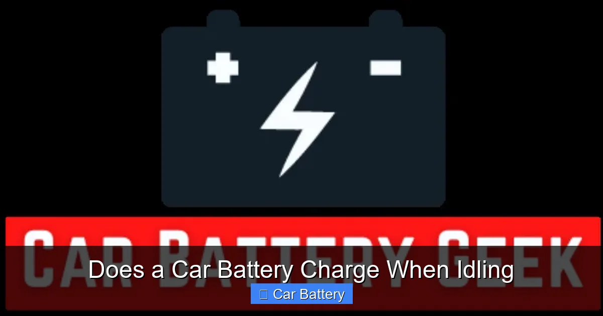 Does a Car Battery Charge When Idling