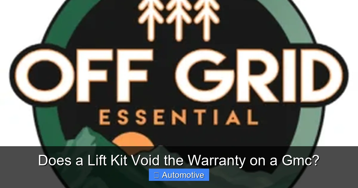 Does a Lift Kit Void the Warranty on a Gmc?