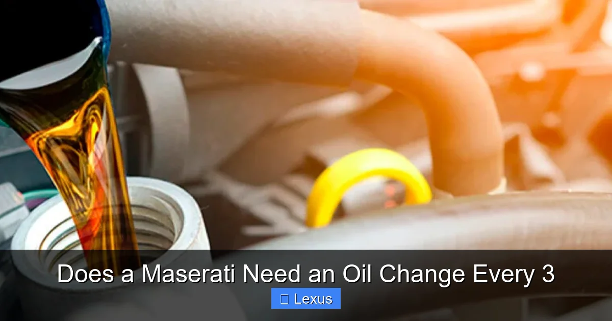 Does a Maserati Need an Oil Change Every 3