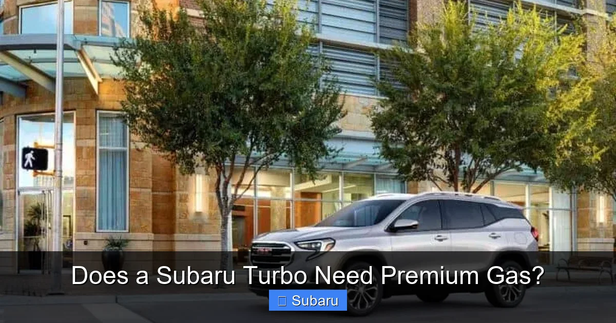 Does a Subaru Turbo Need Premium Gas?