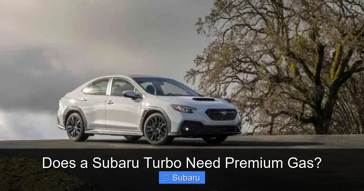 Does a Subaru Turbo Need Premium Gas?