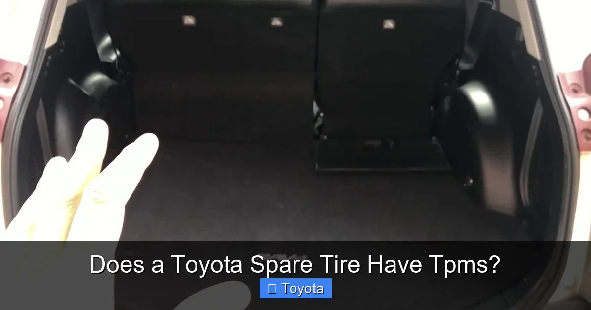 Does a Toyota Spare Tire Have Tpms?