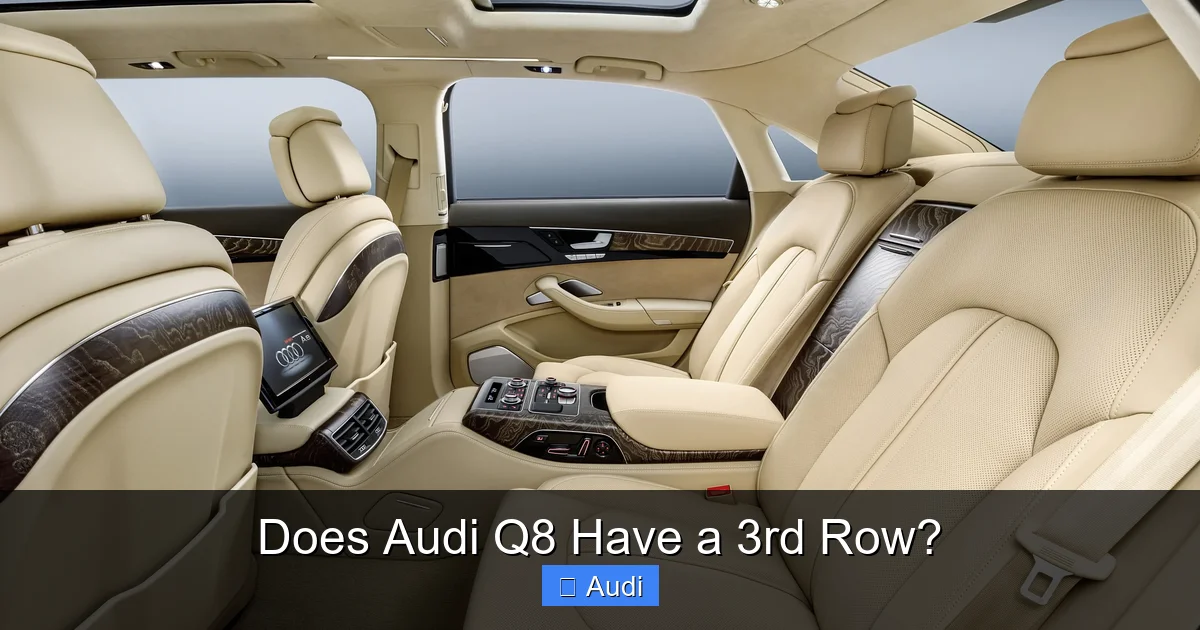Does Audi Q8 Have a 3rd Row?