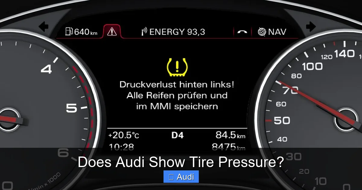Does Audi Show Tire Pressure?