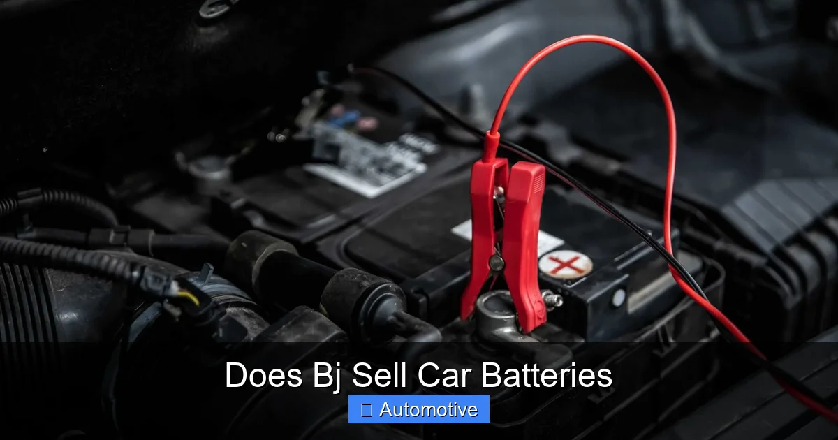 Does Bj Sell Car Batteries