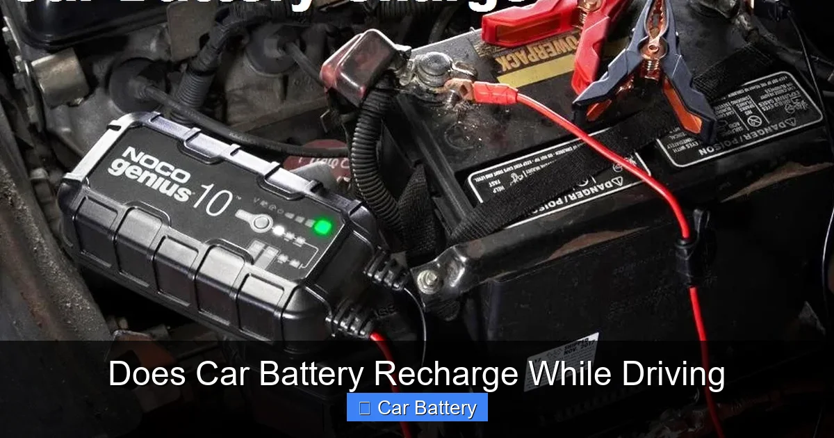 Does Car Battery Recharge While Driving