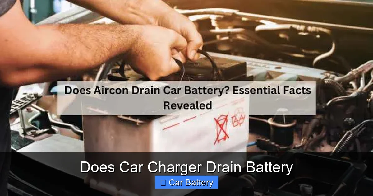 Does Car Charger Drain Battery