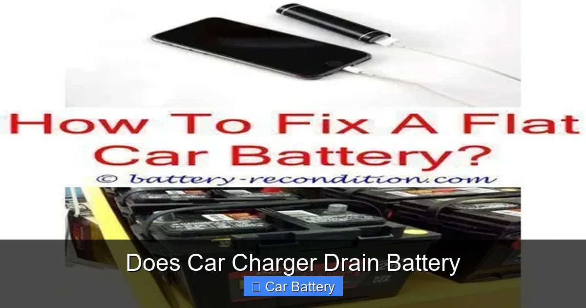 Does Car Charger Drain Battery