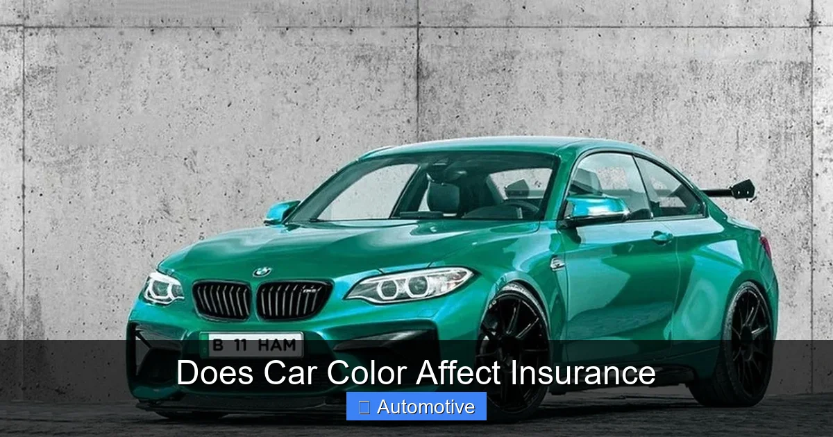 Does Car Color Affect Insurance