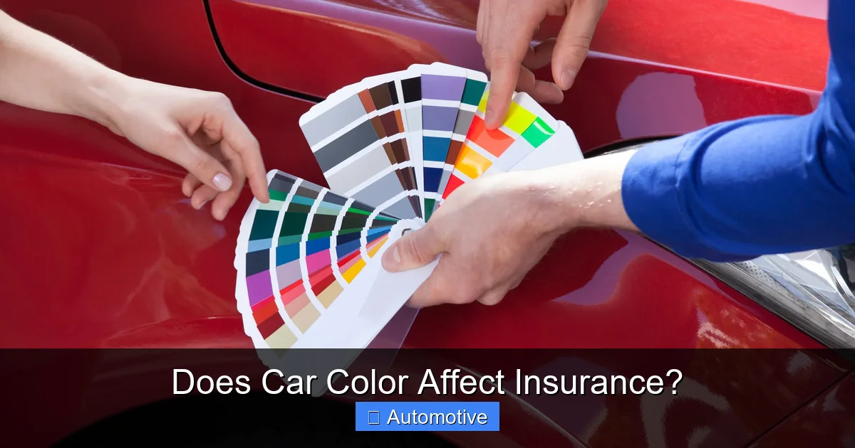 Does Car Color Affect Insurance?