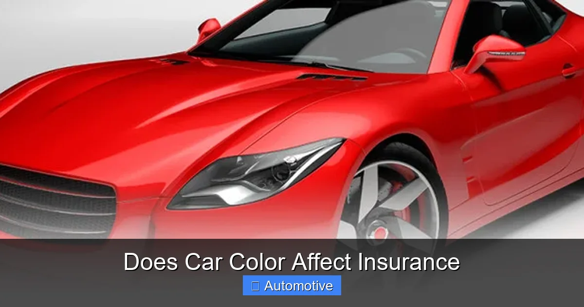 Does Car Color Affect Insurance