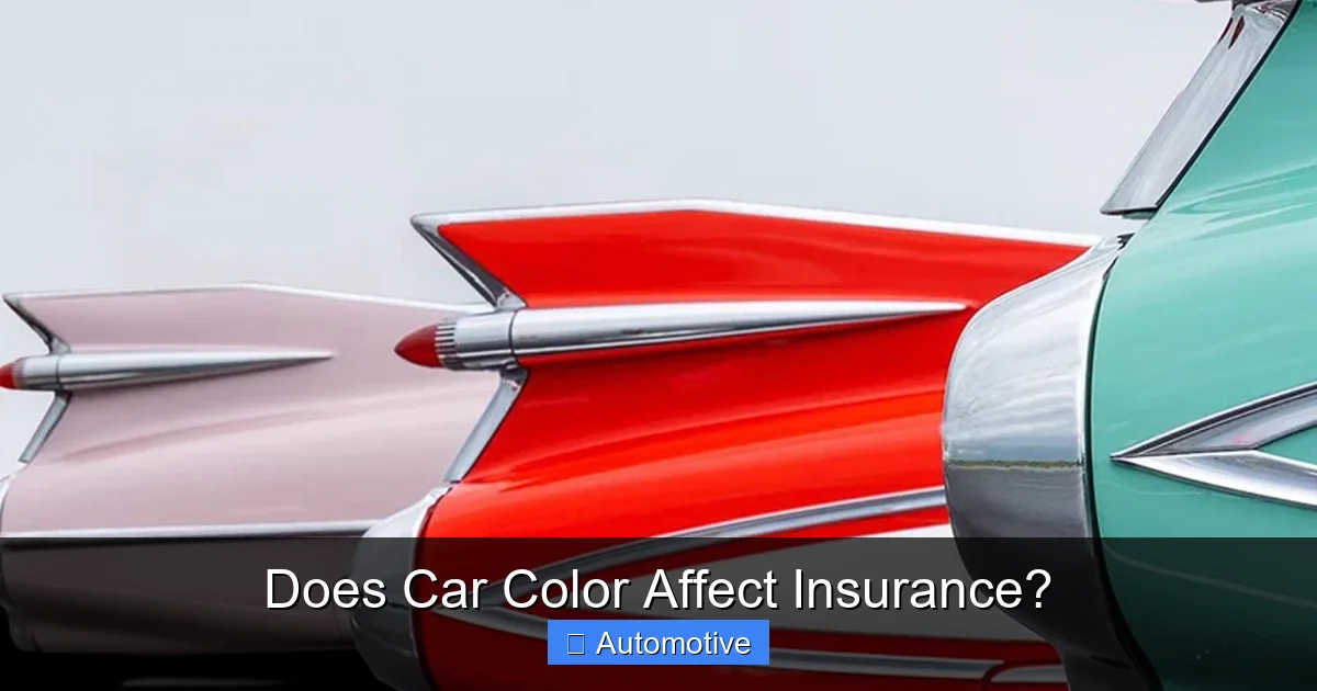 Does Car Color Affect Insurance?