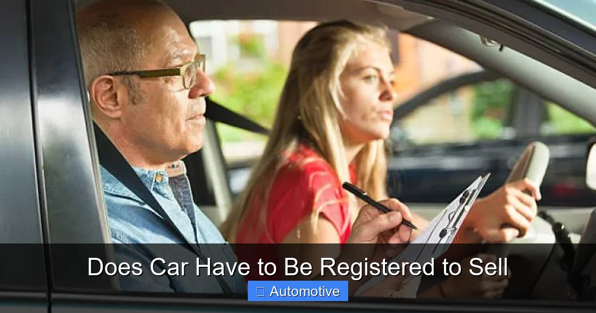 Does Car Have to Be Registered to Sell