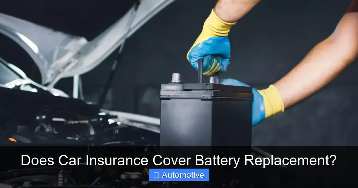 Does Car Insurance Cover Battery Replacement?