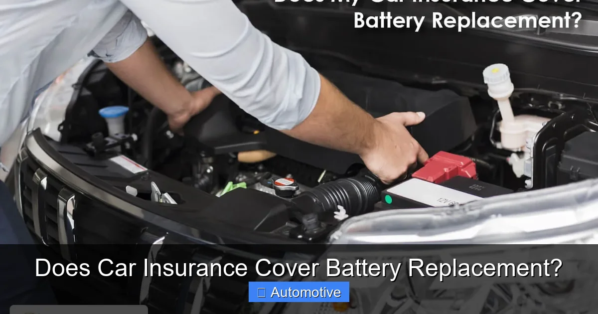 Does Car Insurance Cover Battery Replacement?