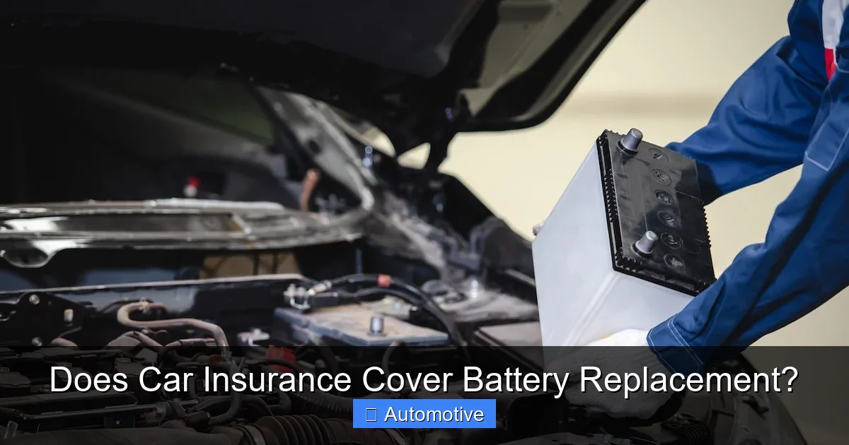Does Car Insurance Cover Battery Replacement?