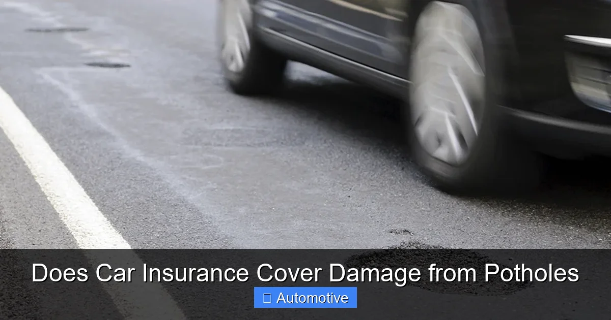 Does Car Insurance Cover Damage from Potholes