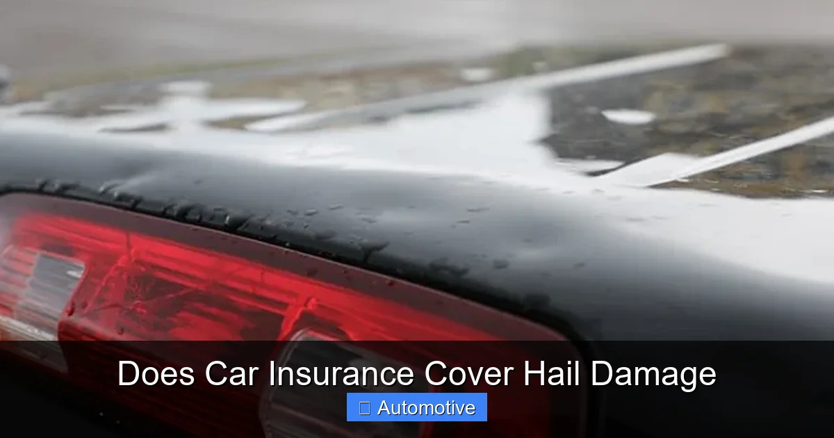 Does Car Insurance Cover Hail Damage