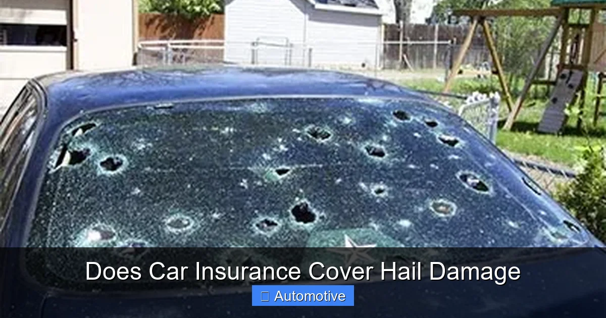 Does Car Insurance Cover Hail Damage