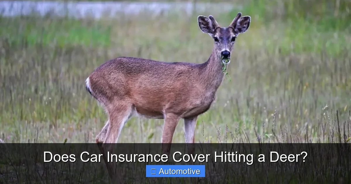 Does Car Insurance Cover Hitting a Deer?