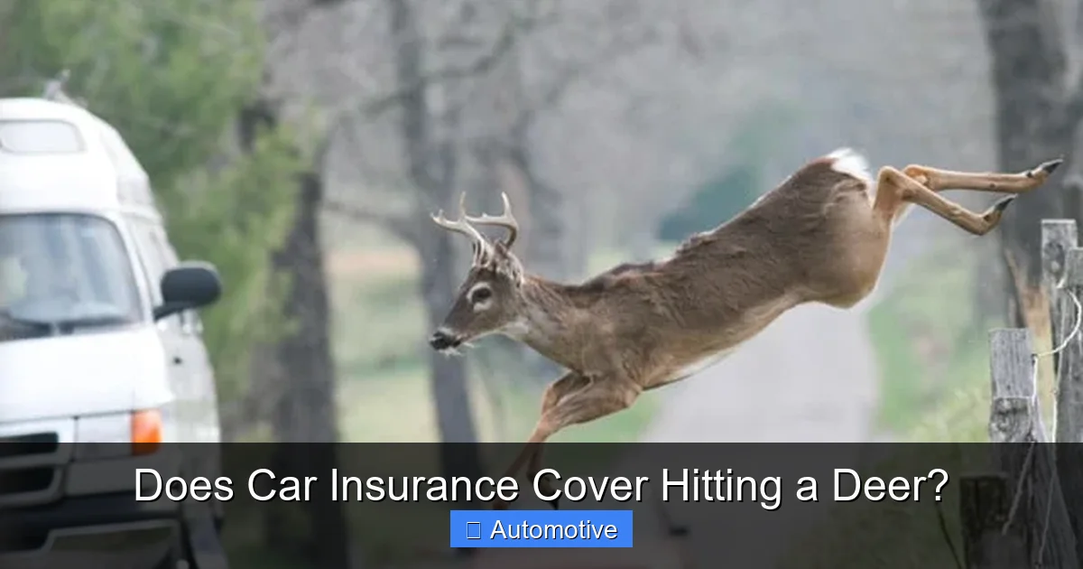 Does Car Insurance Cover Hitting a Deer?