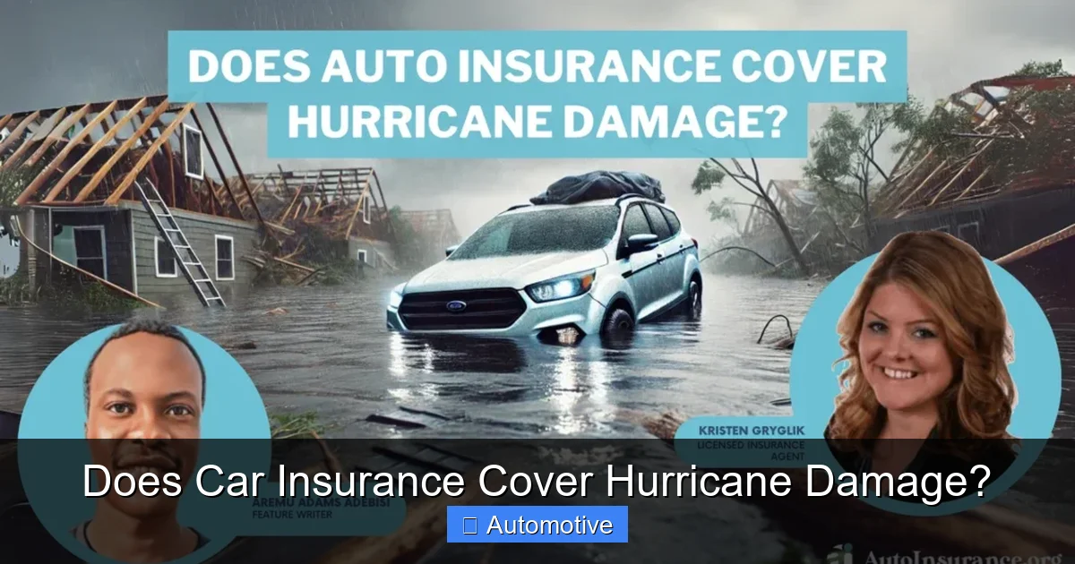 Does Car Insurance Cover Hurricane Damage?