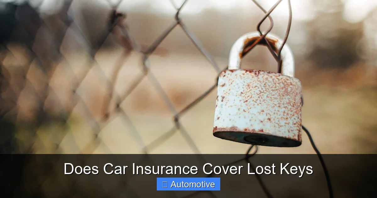 Does Car Insurance Cover Lost Keys