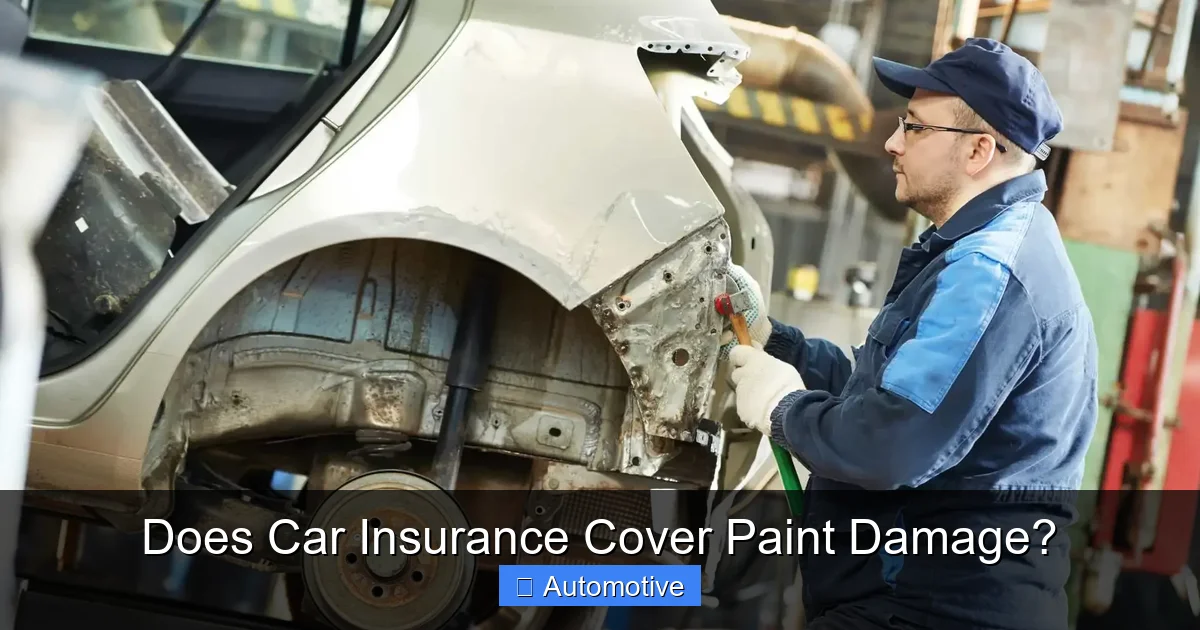 Does Car Insurance Cover Paint Damage?