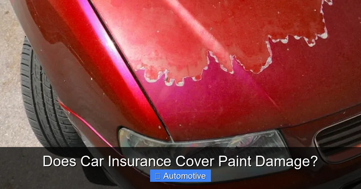 Does Car Insurance Cover Paint Damage?