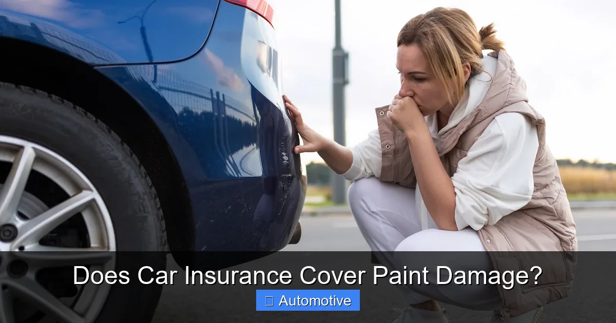 Does Car Insurance Cover Paint Damage?