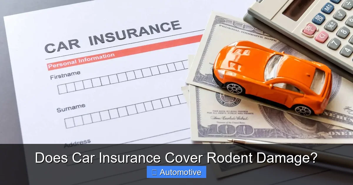 Does Car Insurance Cover Rodent Damage?