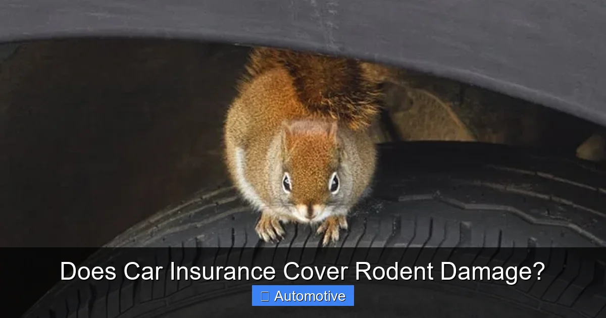 Does Car Insurance Cover Rodent Damage?
