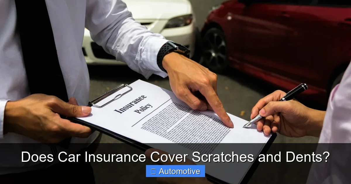 Does Car Insurance Cover Scratches and Dents?