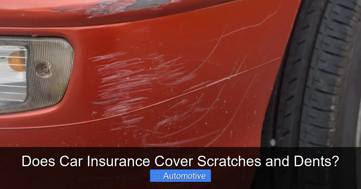 Does Car Insurance Cover Scratches and Dents?