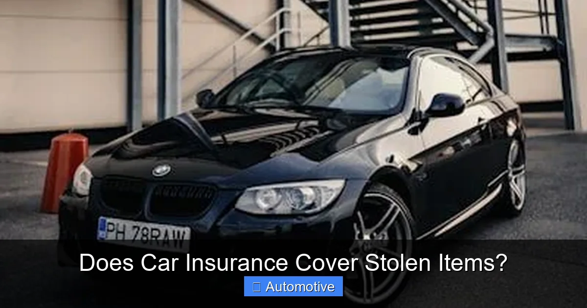 Does Car Insurance Cover Stolen Items?