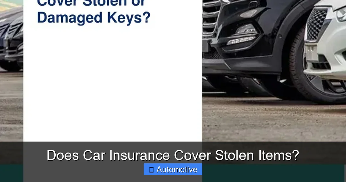 Does Car Insurance Cover Stolen Items?