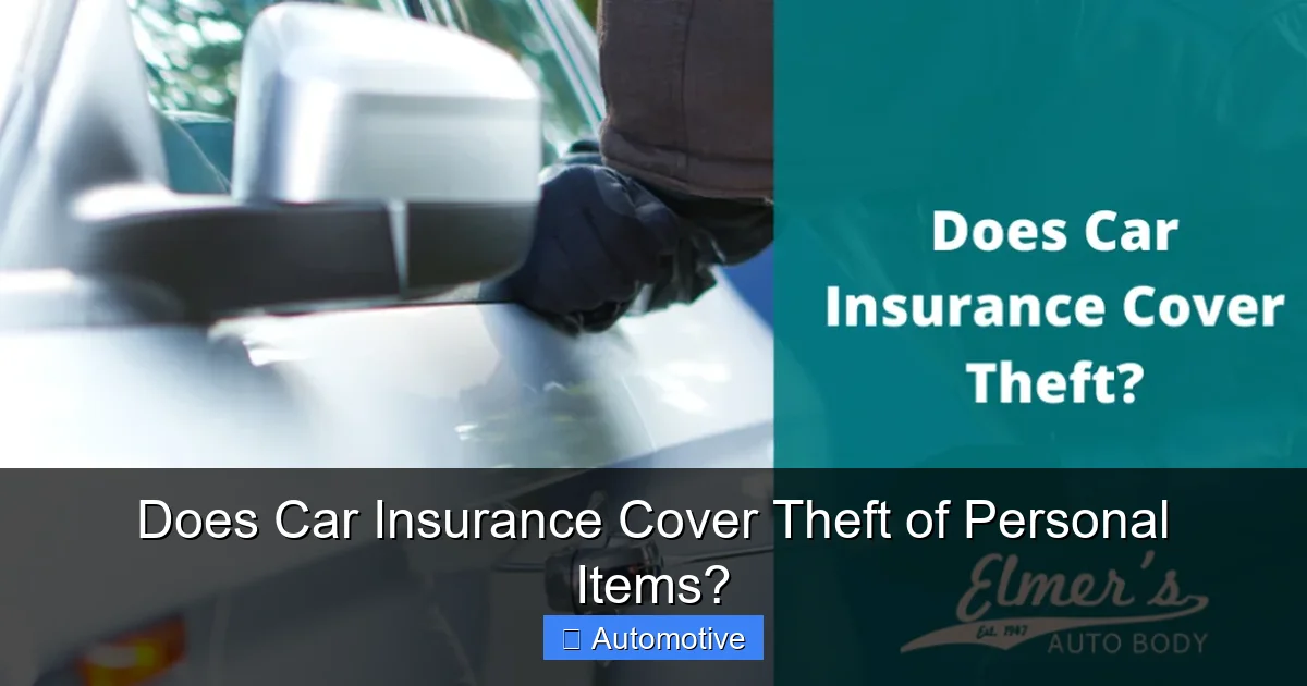 Does Car Insurance Cover Theft of Personal Items?