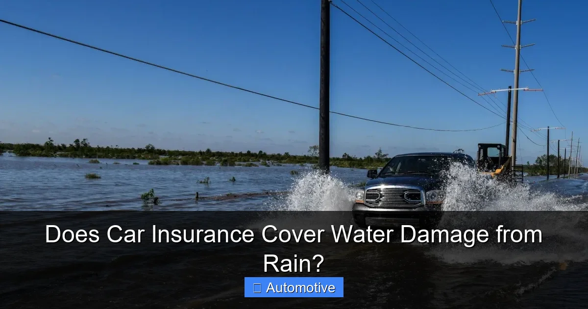 Does Car Insurance Cover Water Damage from Rain?