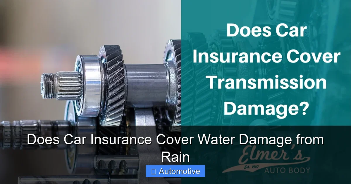Does Car Insurance Cover Water Damage from Rain