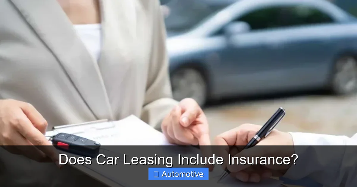 Does Car Leasing Include Insurance?