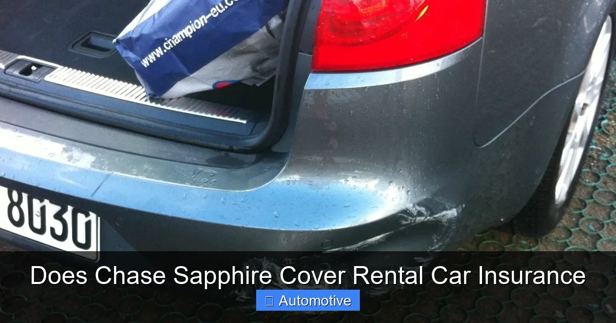 Does Chase Sapphire Cover Rental Car Insurance
