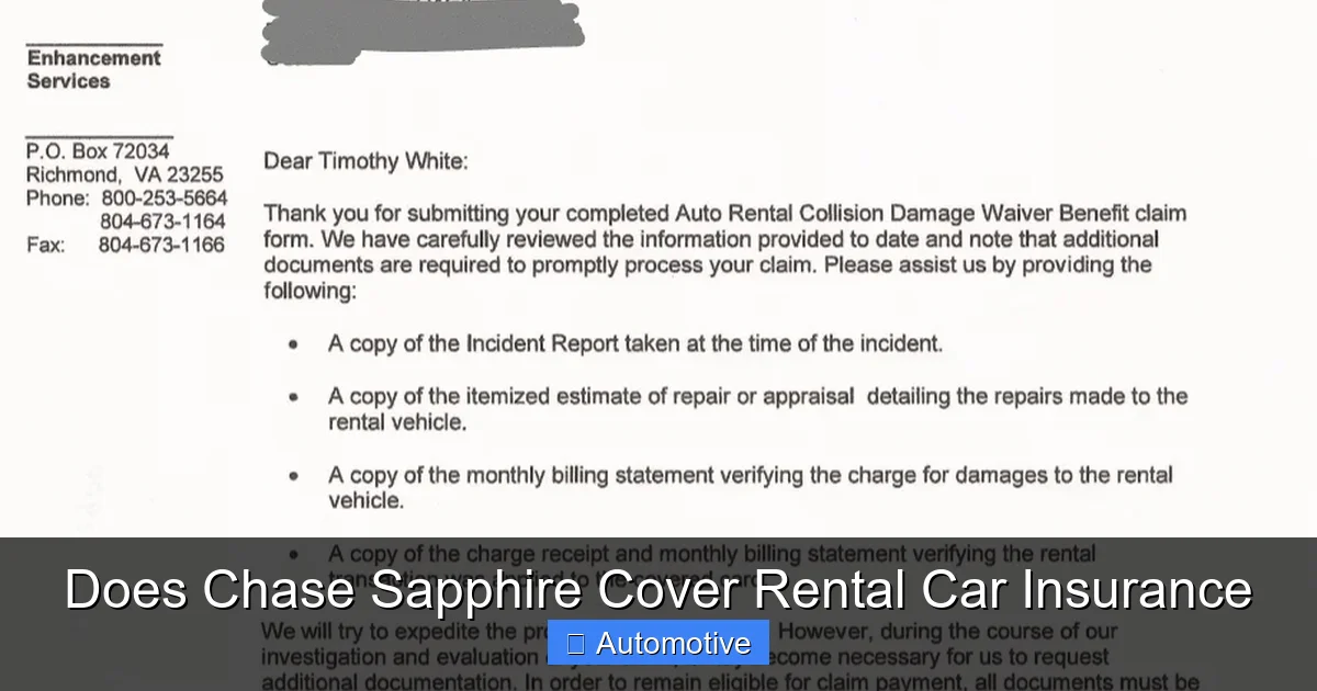 Does Chase Sapphire Cover Rental Car Insurance