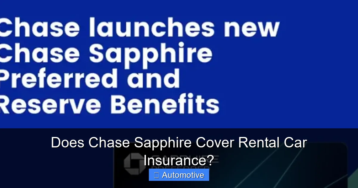 Does Chase Sapphire Cover Rental Car Insurance?