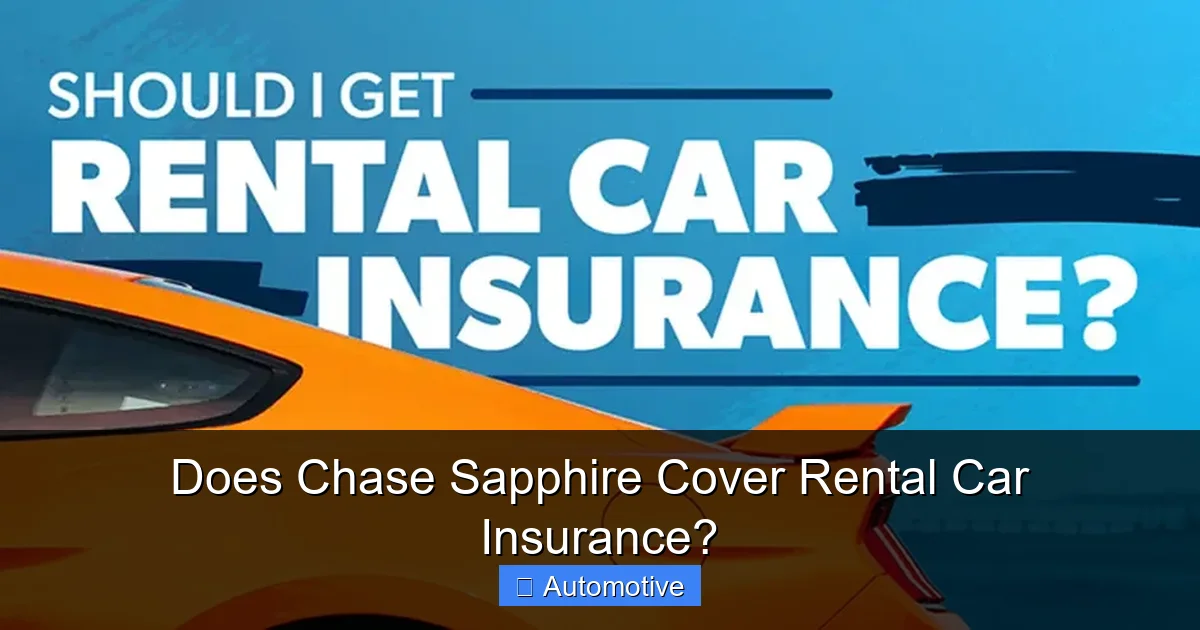 Does Chase Sapphire Cover Rental Car Insurance?