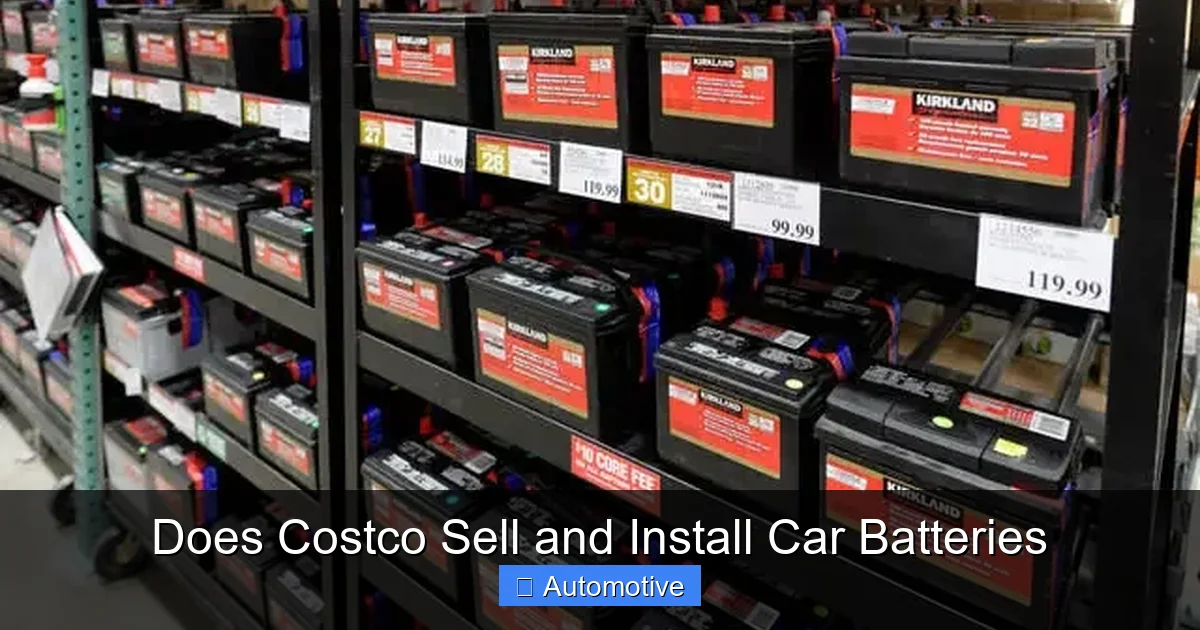 Does Costco Sell and Install Car Batteries