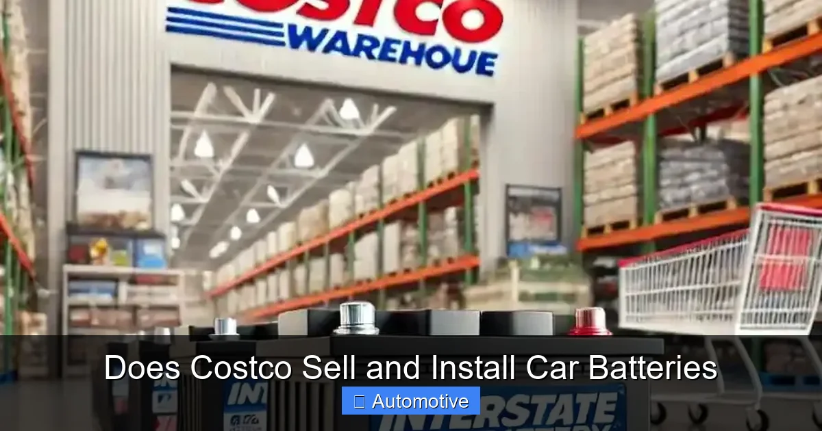 Does Costco Sell and Install Car Batteries