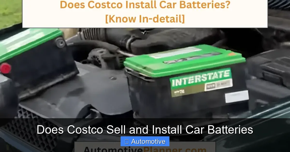 Does Costco Sell and Install Car Batteries
