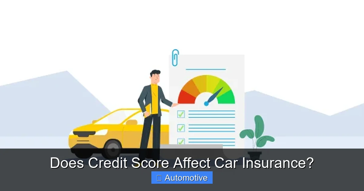 Does Credit Score Affect Car Insurance?