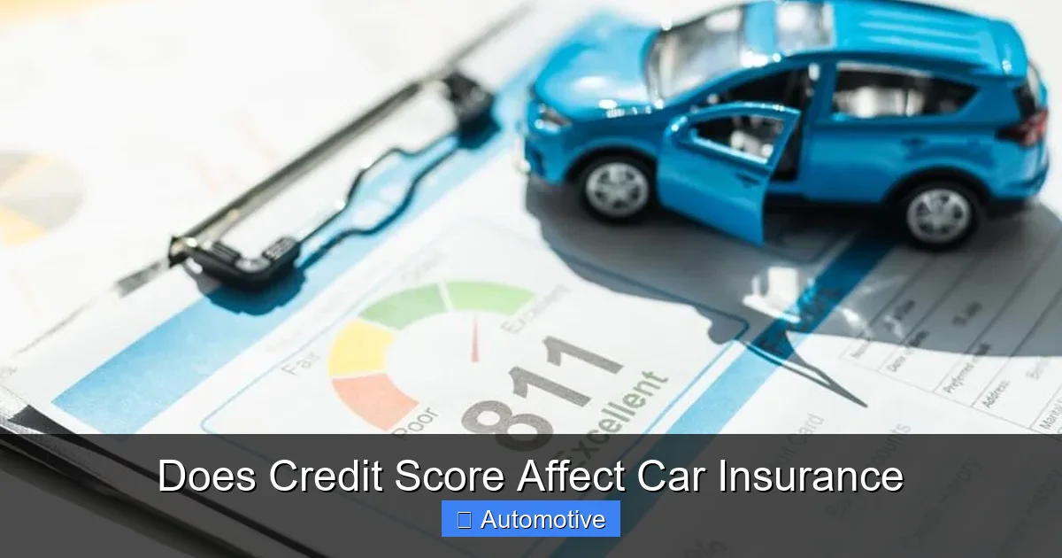 Does Credit Score Affect Car Insurance